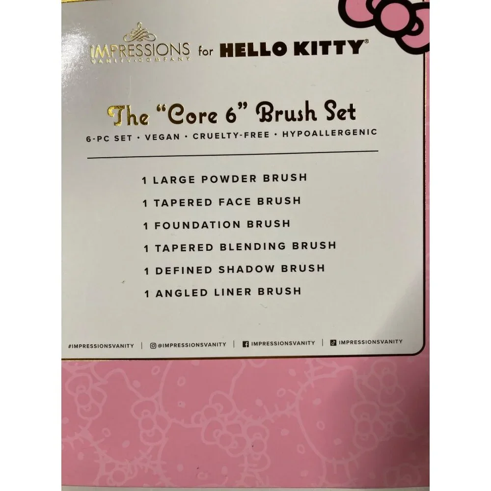 Limited Edition Hello Kitty Makeup Brush Set Lot 6 Sets New In Box